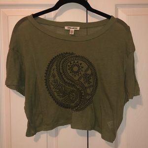 Army Green Crop Top